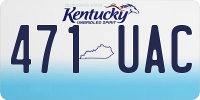 KY license plate 471UAC