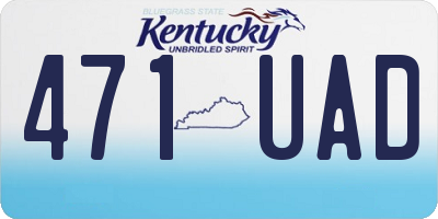 KY license plate 471UAD