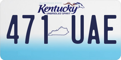 KY license plate 471UAE