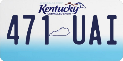 KY license plate 471UAI