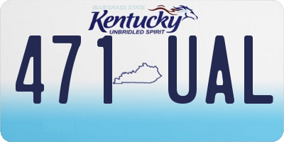 KY license plate 471UAL