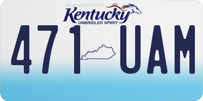 KY license plate 471UAM