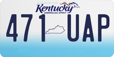 KY license plate 471UAP