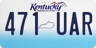 KY license plate 471UAR