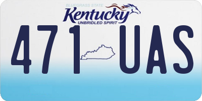 KY license plate 471UAS