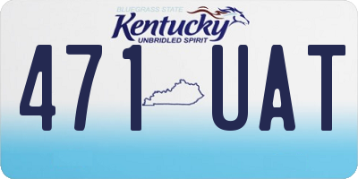 KY license plate 471UAT