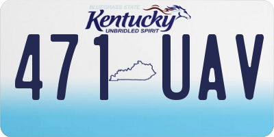 KY license plate 471UAV