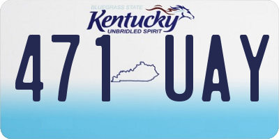 KY license plate 471UAY