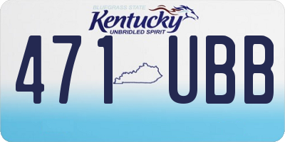 KY license plate 471UBB