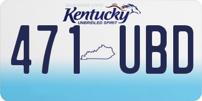 KY license plate 471UBD