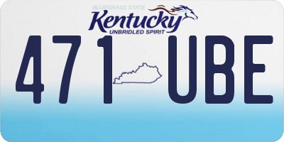 KY license plate 471UBE