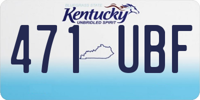 KY license plate 471UBF