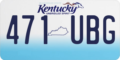 KY license plate 471UBG
