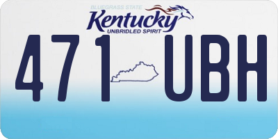 KY license plate 471UBH