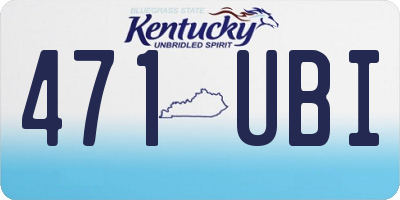 KY license plate 471UBI