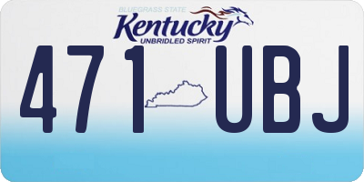 KY license plate 471UBJ