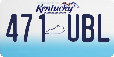KY license plate 471UBL