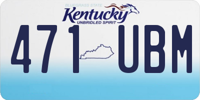 KY license plate 471UBM