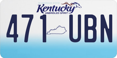 KY license plate 471UBN