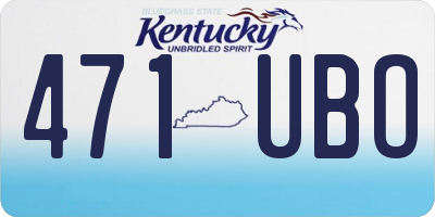 KY license plate 471UBO