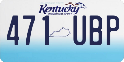 KY license plate 471UBP