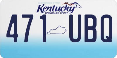 KY license plate 471UBQ