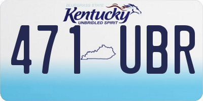 KY license plate 471UBR