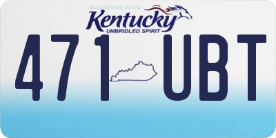 KY license plate 471UBT