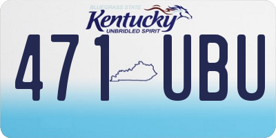KY license plate 471UBU