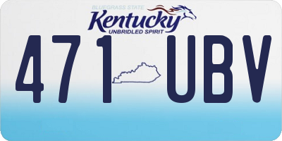 KY license plate 471UBV