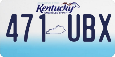KY license plate 471UBX