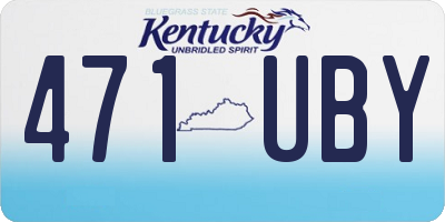 KY license plate 471UBY