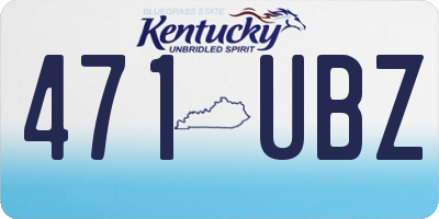 KY license plate 471UBZ