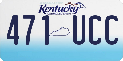 KY license plate 471UCC