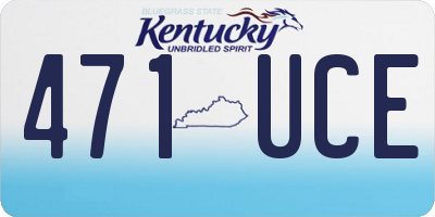 KY license plate 471UCE