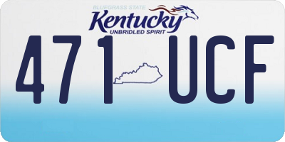 KY license plate 471UCF