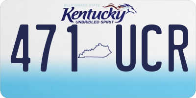 KY license plate 471UCR
