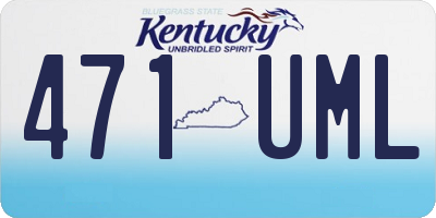 KY license plate 471UML
