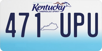 KY license plate 471UPU