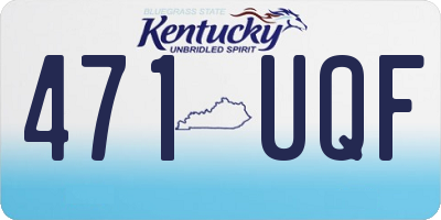 KY license plate 471UQF