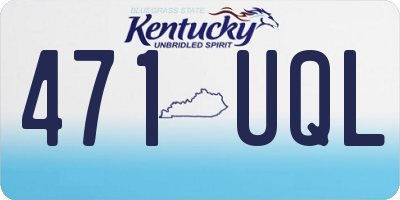 KY license plate 471UQL