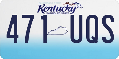 KY license plate 471UQS