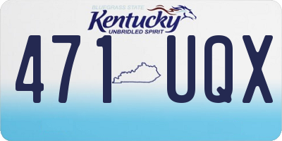 KY license plate 471UQX