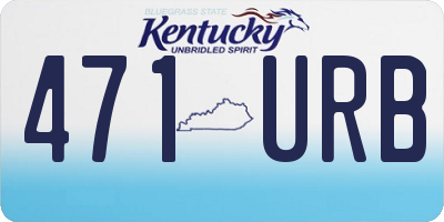 KY license plate 471URB
