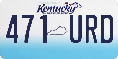 KY license plate 471URD