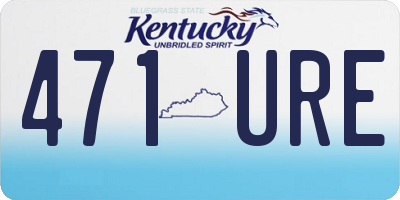 KY license plate 471URE