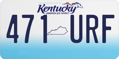 KY license plate 471URF