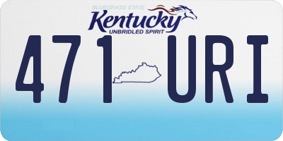 KY license plate 471URI