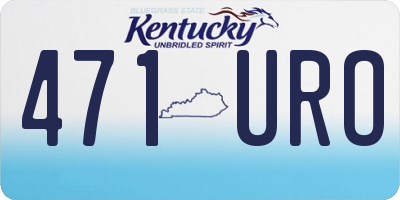 KY license plate 471URO