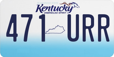 KY license plate 471URR